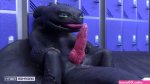 BIG BLACK DRAGON DRINKS HIS THICK CUM AND SPILLS IT EVERYWHERE TOOTHLESS