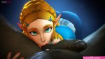 Zelda sucks black balls