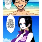Luffy and Hancocks Beach Fun