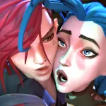 Oil and Fire Arcane Jinx Vi and some Random Dude