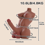 10.6lb Tanned Futa Sex Doll Torso with Penis Trans Sex Toy Zoe
