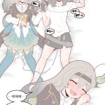trailblazer firefly and stelle honkai and 1 more drawn by physisyoon