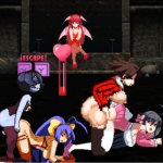Futa Squigly and Ryougi Vs Ako and Mai