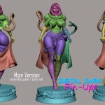 FUTA Female Tech Priest NSFW version with Miniatures COMBO PACK 3D File for 3D printingCults