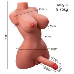 US IN STOCK Hermosa Xingse Pulse Version Futanari Sex Doll Torso Sex Toy