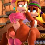 2 Monkeys 1 Banana Futa x Female