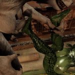 Argonian Satisfies Futa Werewolf Cock With Feet