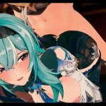 Genshin Impact Eula Hentai Blow Job and Doggy Style Sex Big Boobs MMD 3D Blue Hair CLIP