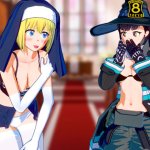 Anime Nun Iris Fucked by Futanari Maki Oze