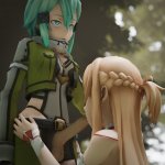 just hopeless baka asuna sao sinon sword art online absurdres highres 1futa 1girl 3d fellatio futa with female futanari oral