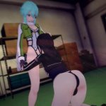 Futa Sinon bangs Kirito SAO