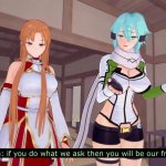 SAO: Futa Sinon Futa Asuna Test your Strength