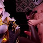 3d hentai porn Genshin Impact with busty girls