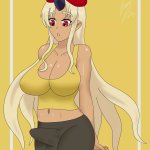 Heres the finished nsfw raffle prize for ZinoKink of futa Tionishia from MonsterMusume pitching a tent in yoga wear! Congrats again!