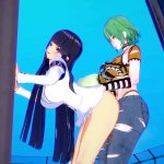 Hikage and Katsuragi and Ikaruga intense futanari sex.