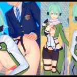 Hentai Game Koikatsu! Have sex with Big tits SAO Asada Shino.3DCG Erotic Anime Video.