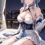AI created genshin impact guizhong hentai pictures by bright sky user yhys5775 about detachedcollar longsleeves