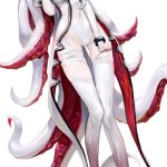 cha neung horns leotard monster girl tentacles thighhighs torn clothes