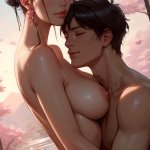 wall art cute hentai couple hugging and kissing 3D File for 3D printingCults
