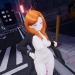 This virgin loves to undress in public and she got caught. 3D Hentai Game