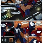 spiderman x venom belly inflation hentai