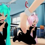 mmd sucking tits