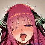 1girl ahegao twin tails drool eyes roll collar tongue this thing it feels so good