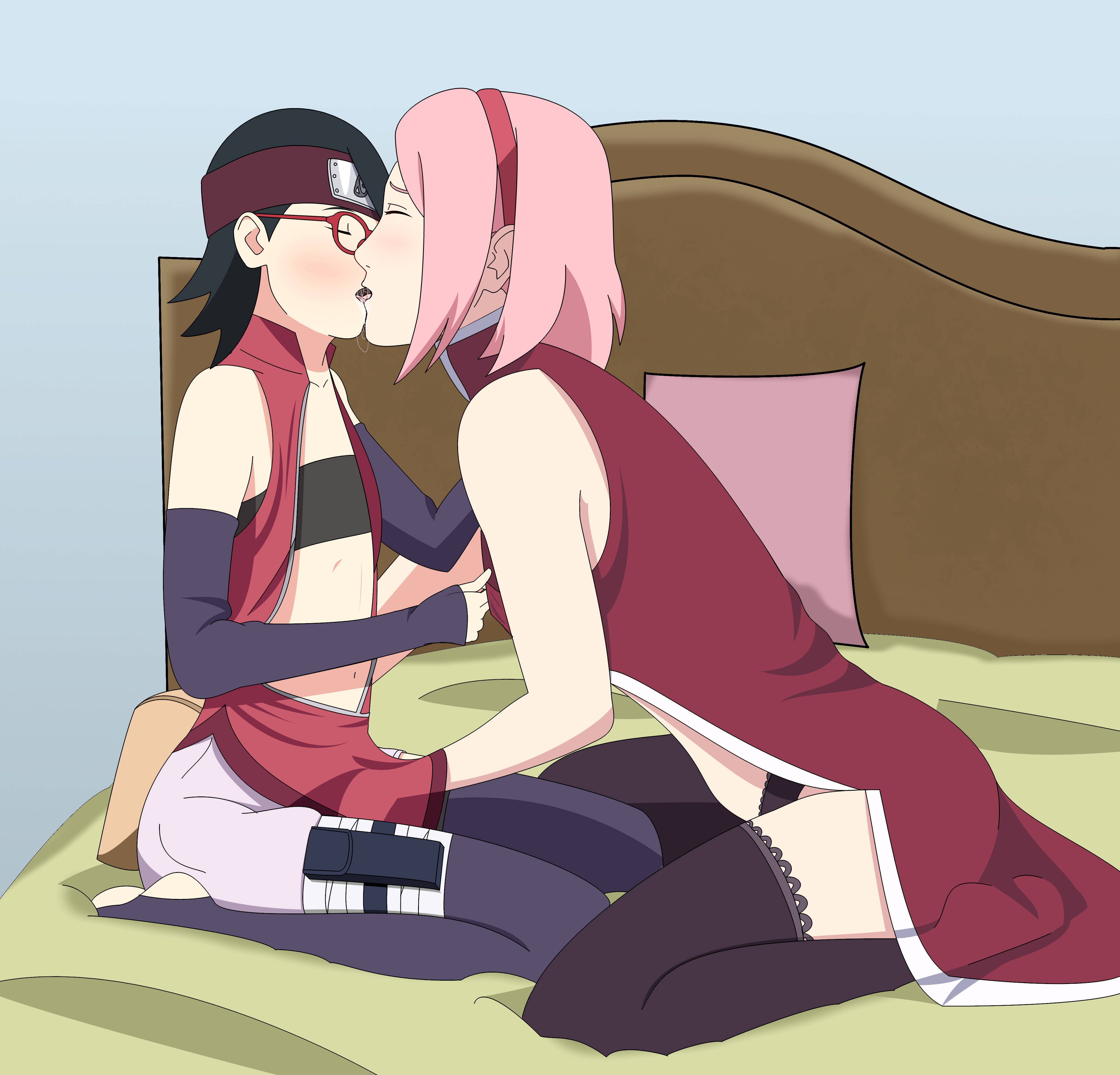 Uchiha sarada x sakura porn